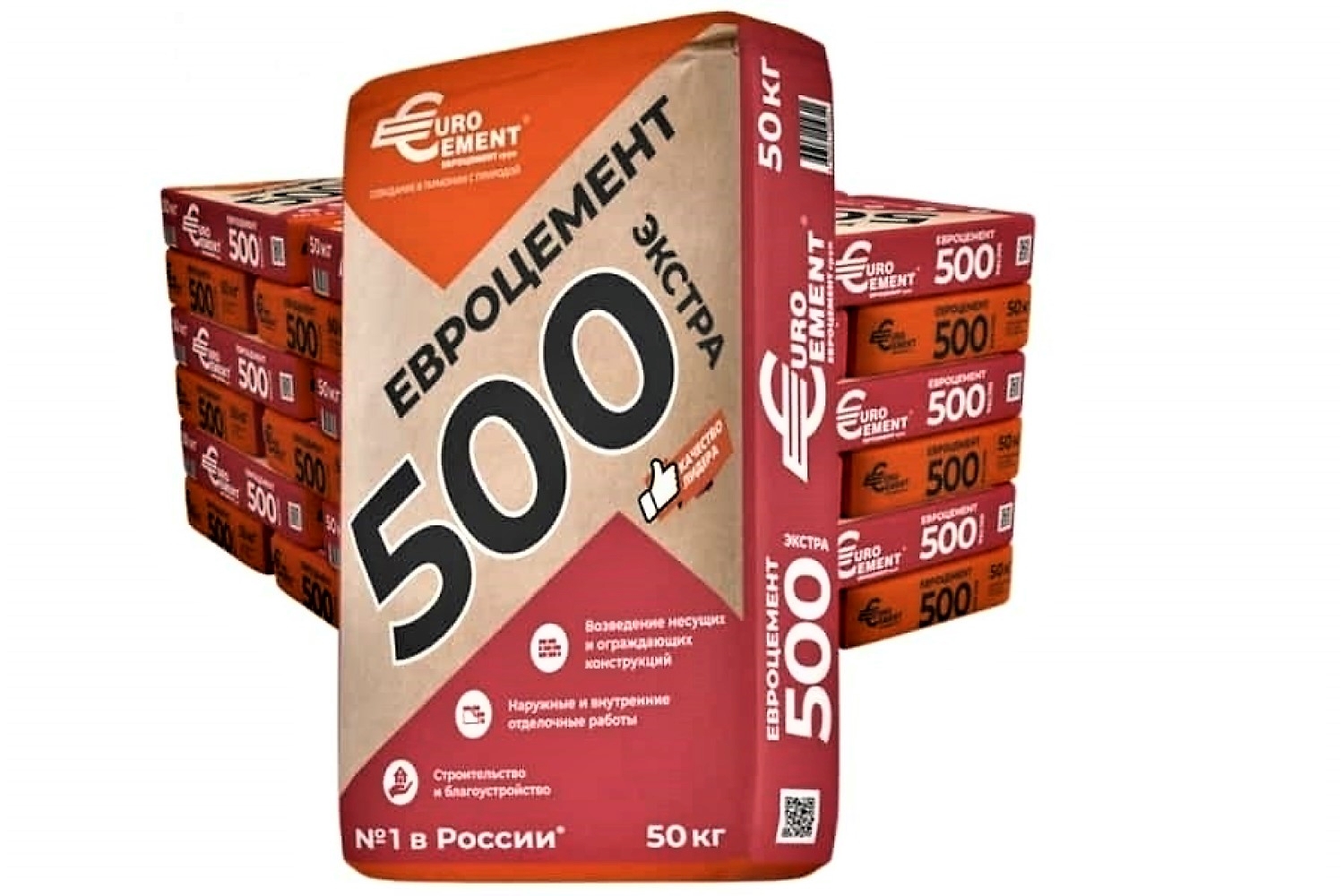 Цемент Евроцемент М500 Д0 ЦЕМ I 42,5 50 кг — изображение 3
