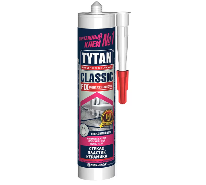 Клей монтажный каучуковый Tytan Classic Fix прозрачный 310 мл